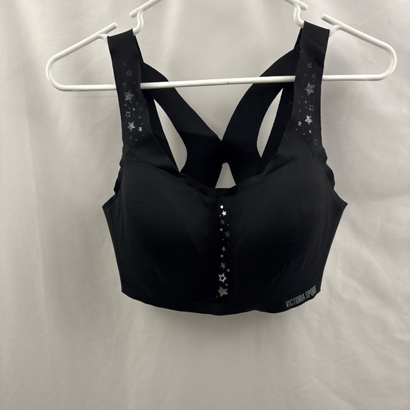 Victoria Sport Other - Victoria’s Secret Sports Bra 38D Angel Max Black Stars Strappy Racerback